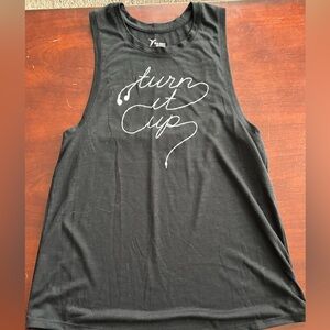 Old Navy Black Graphic Muscle Tee